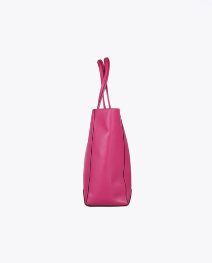 Faux leather tote bag