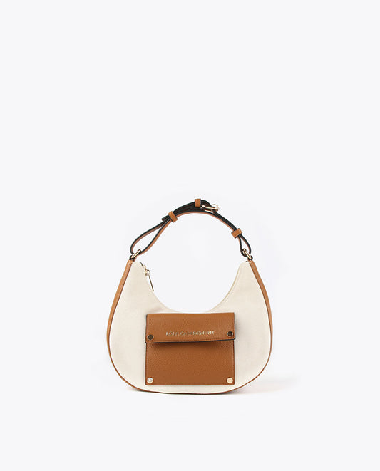 Half-moon canvas bag