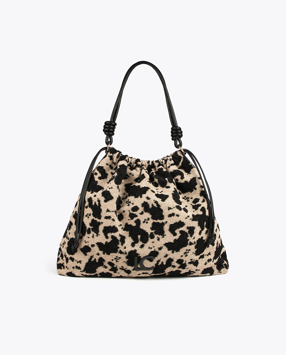 Animal print fabric bag