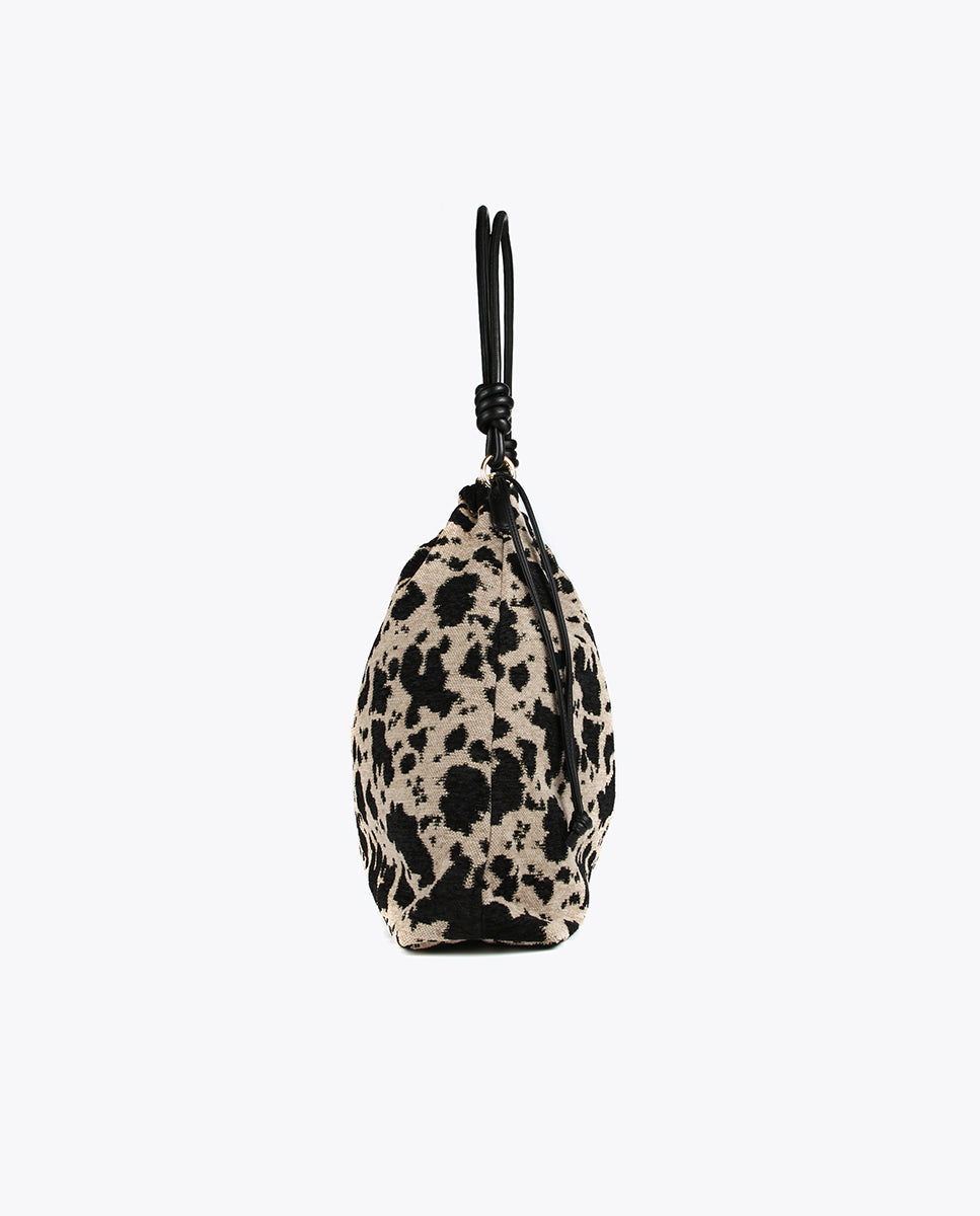Animal print fabric bag