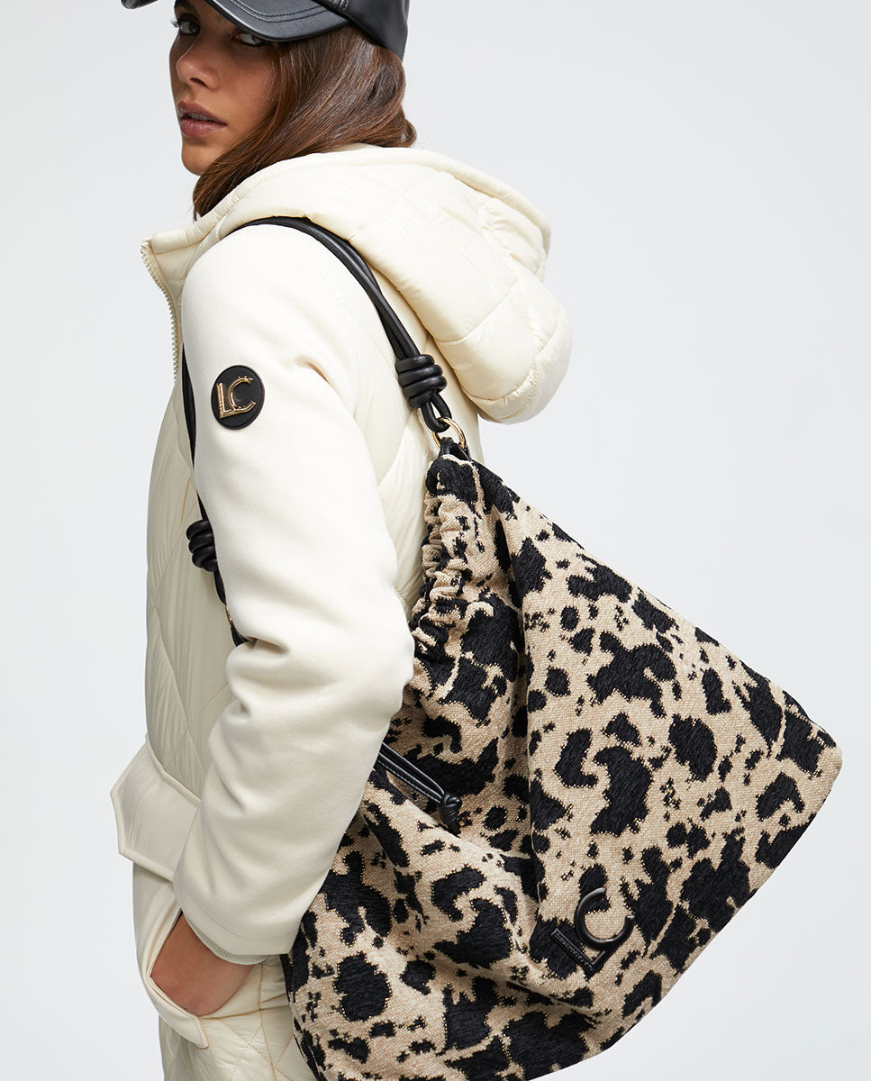 Animal print fabric bag