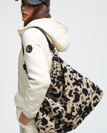 Animal print fabric bag