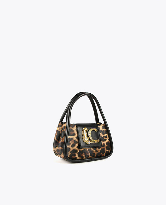Animal print mini crossbody bag