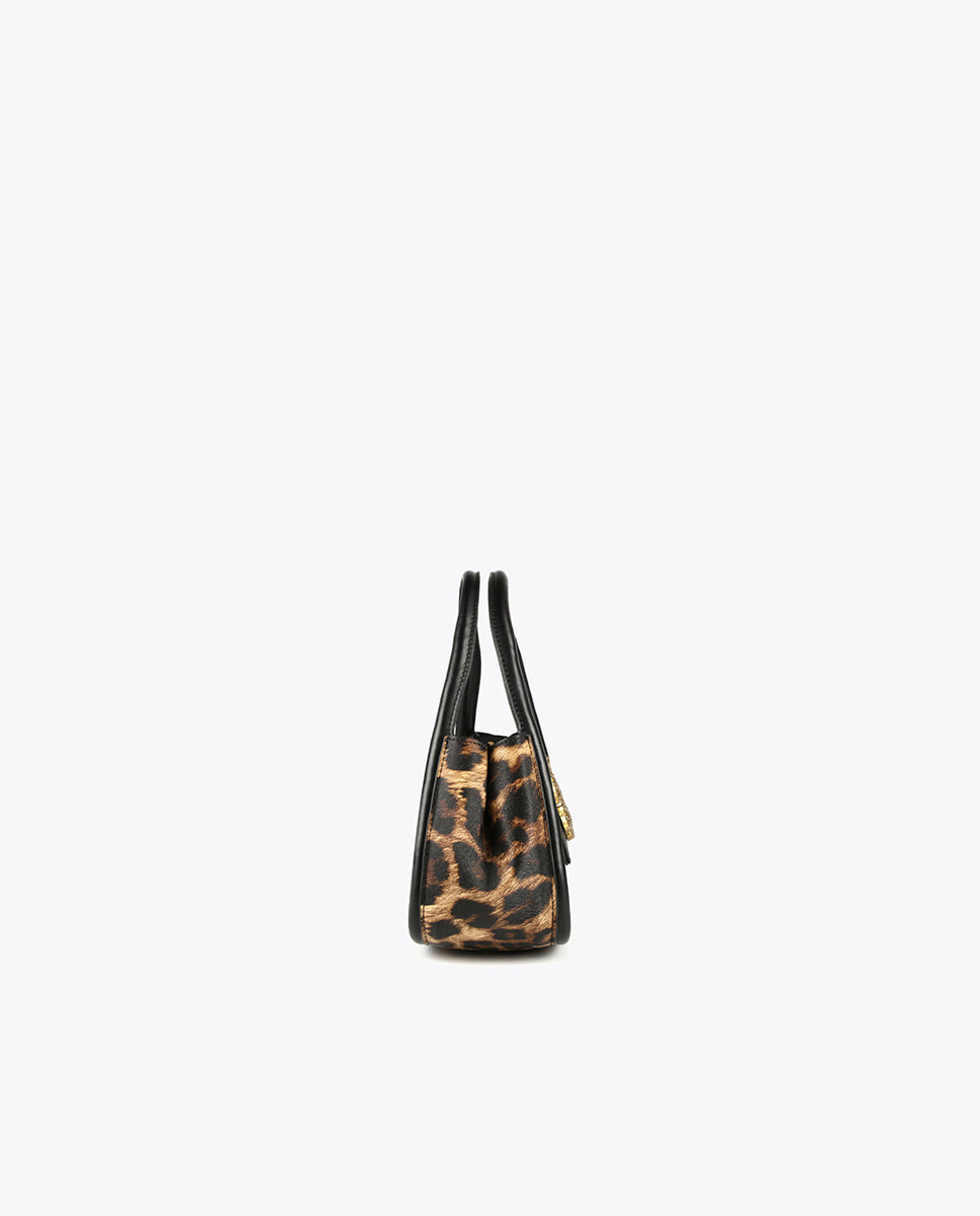 Animal print mini crossbody bag