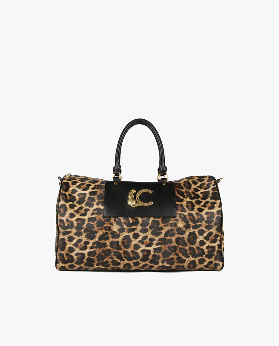 Animal print weekend bag