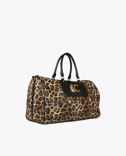 Animal print weekend bag
