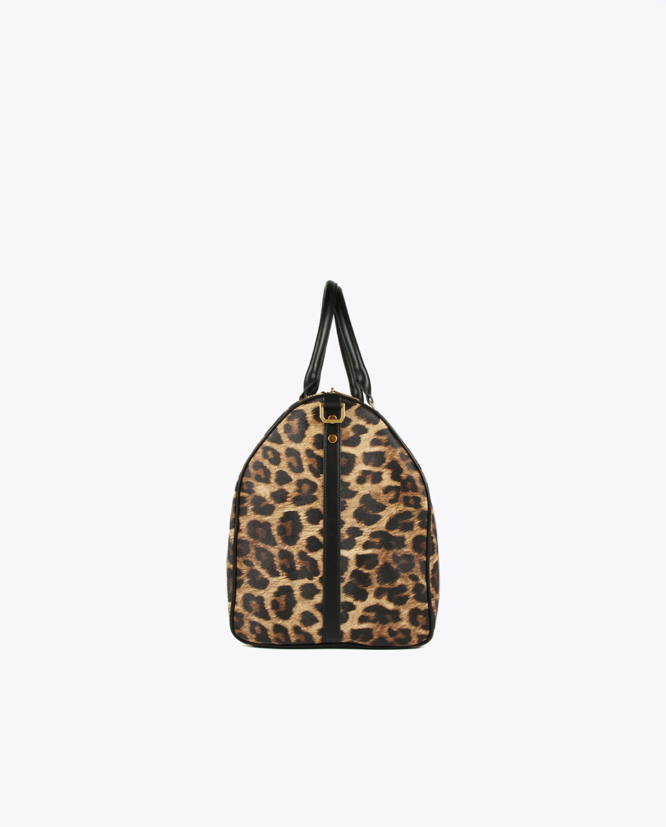Animal print weekend bag