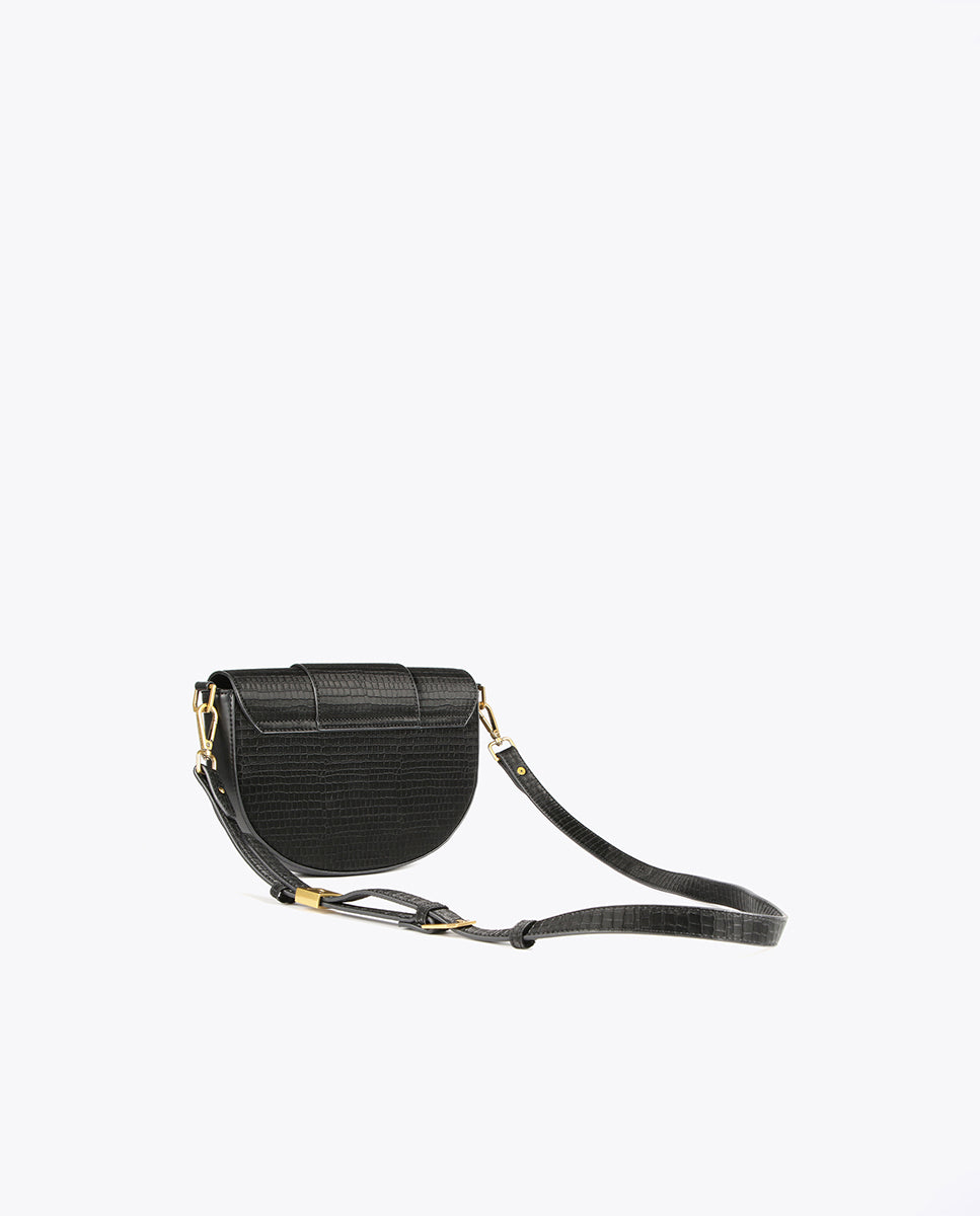 Crossbody bag with flap