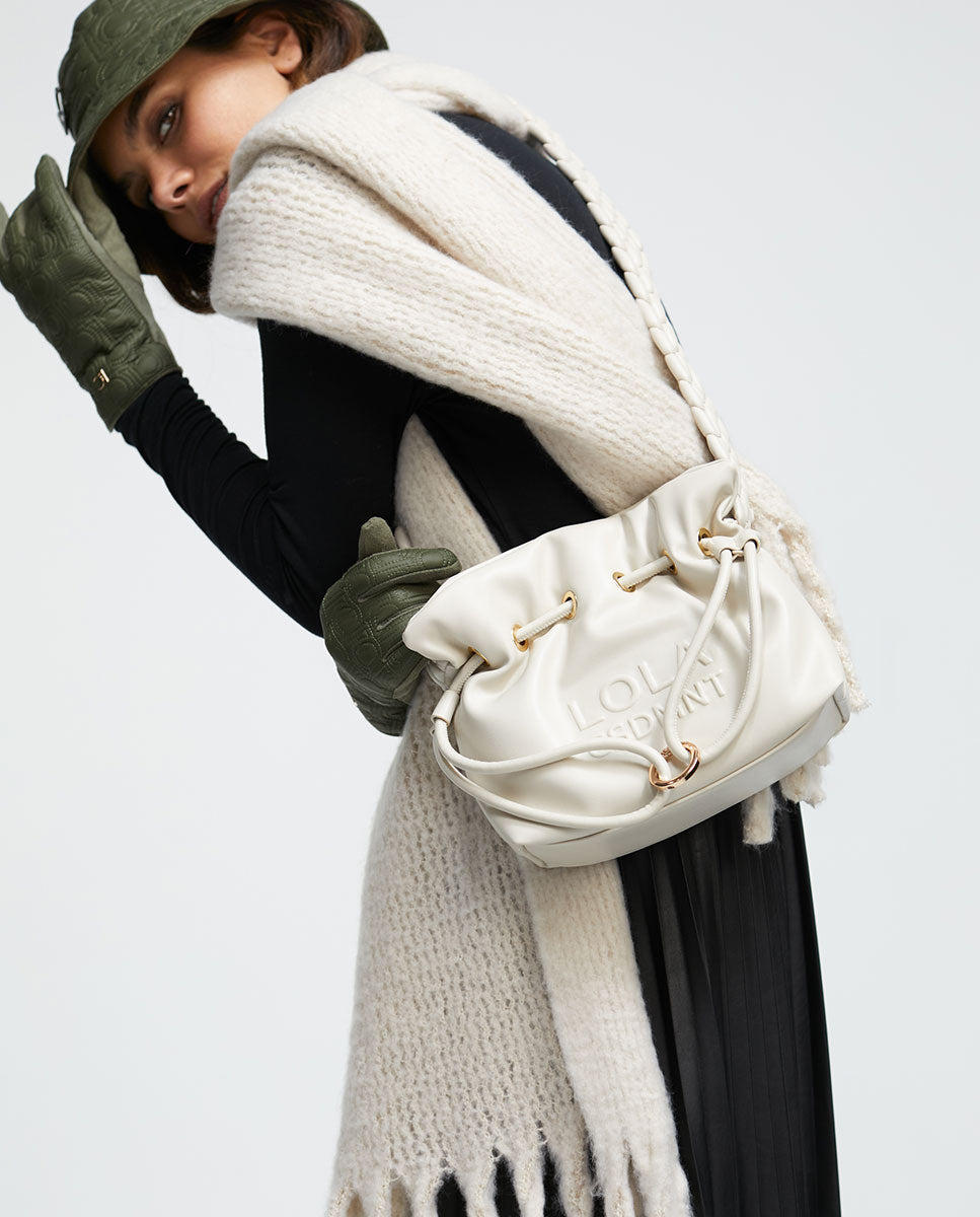 Crossbody bag with braided strap