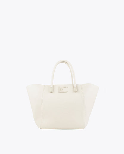 Grained faux leather tote bag