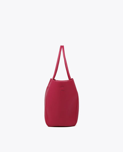 Grained faux leather tote bag
