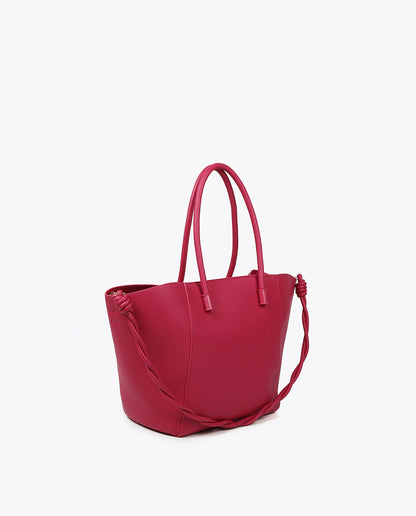 Grained faux leather tote bag