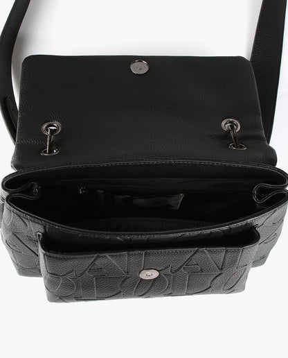 Logo embossed crossbody bag