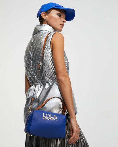 Mini briefcase crossbody bag