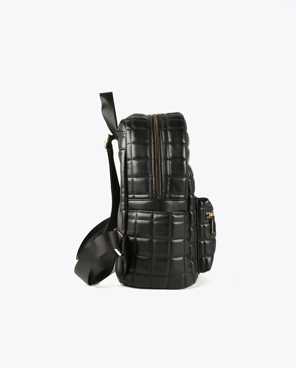 Quilted check backpack