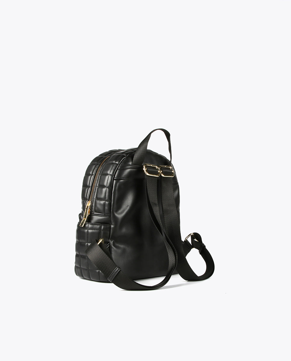 Quilted check backpack