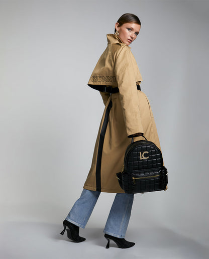 Quilted check backpack