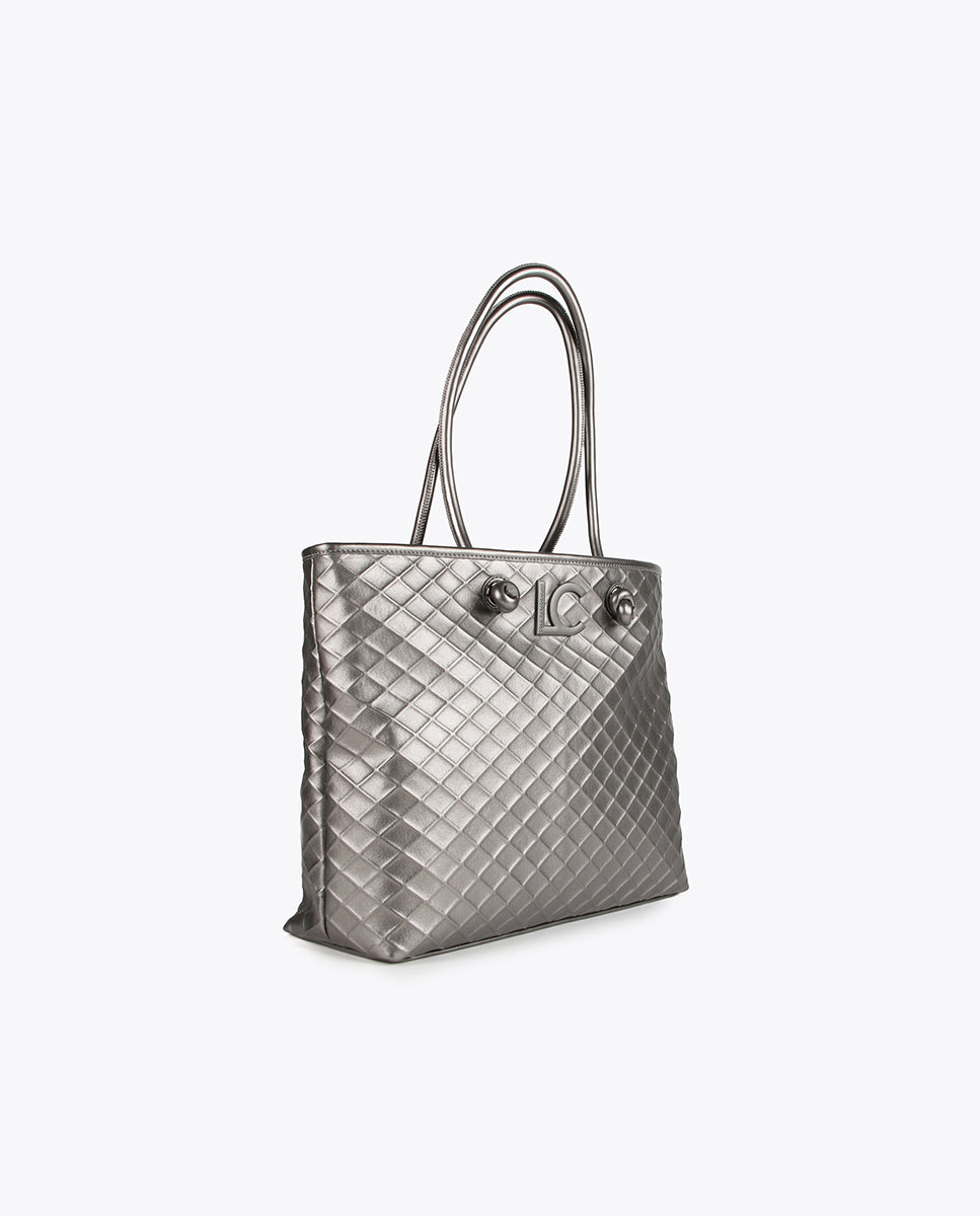 Raised diamond tote bag