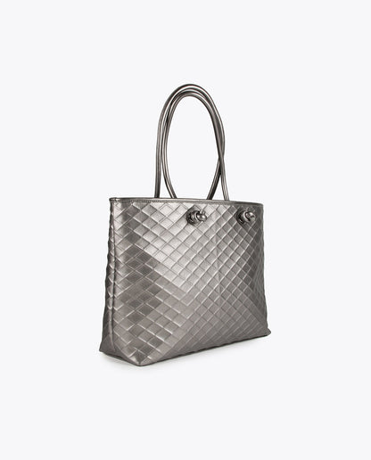 Raised diamond tote bag
