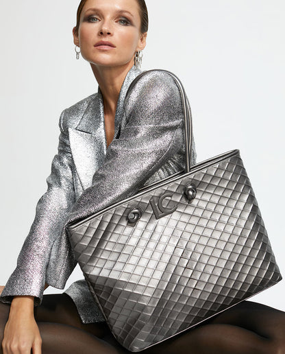 Raised diamond tote bag