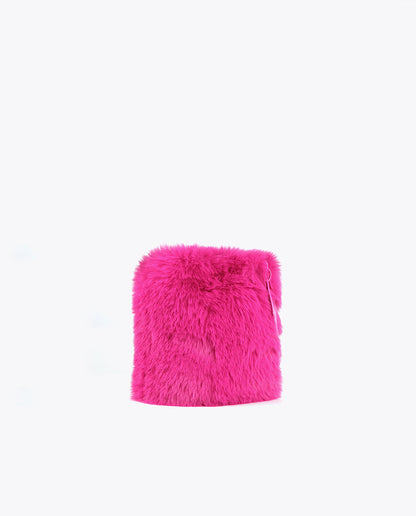Faux fur crossbody bag