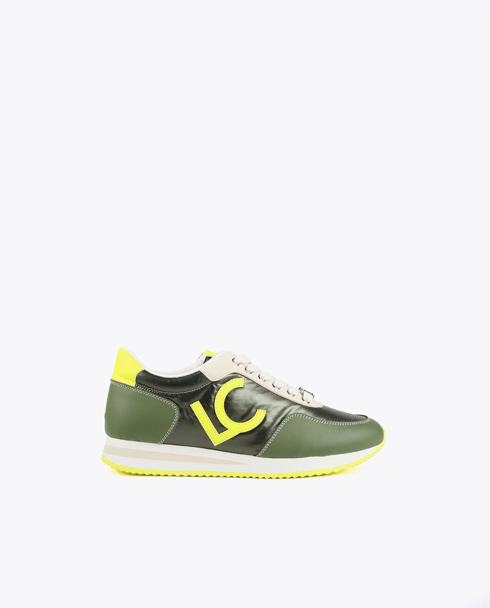 Green and lime sneakers