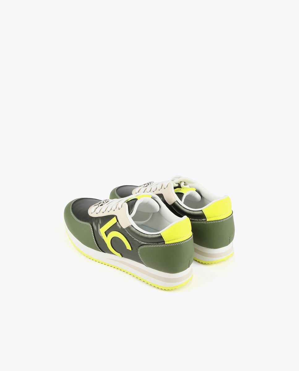 Green and lime sneakers