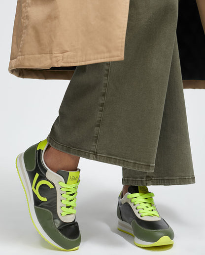 Green and lime sneakers