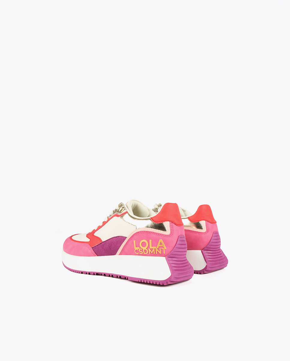 Multicoloured sneakers-LF2405010-ECRU-PINK