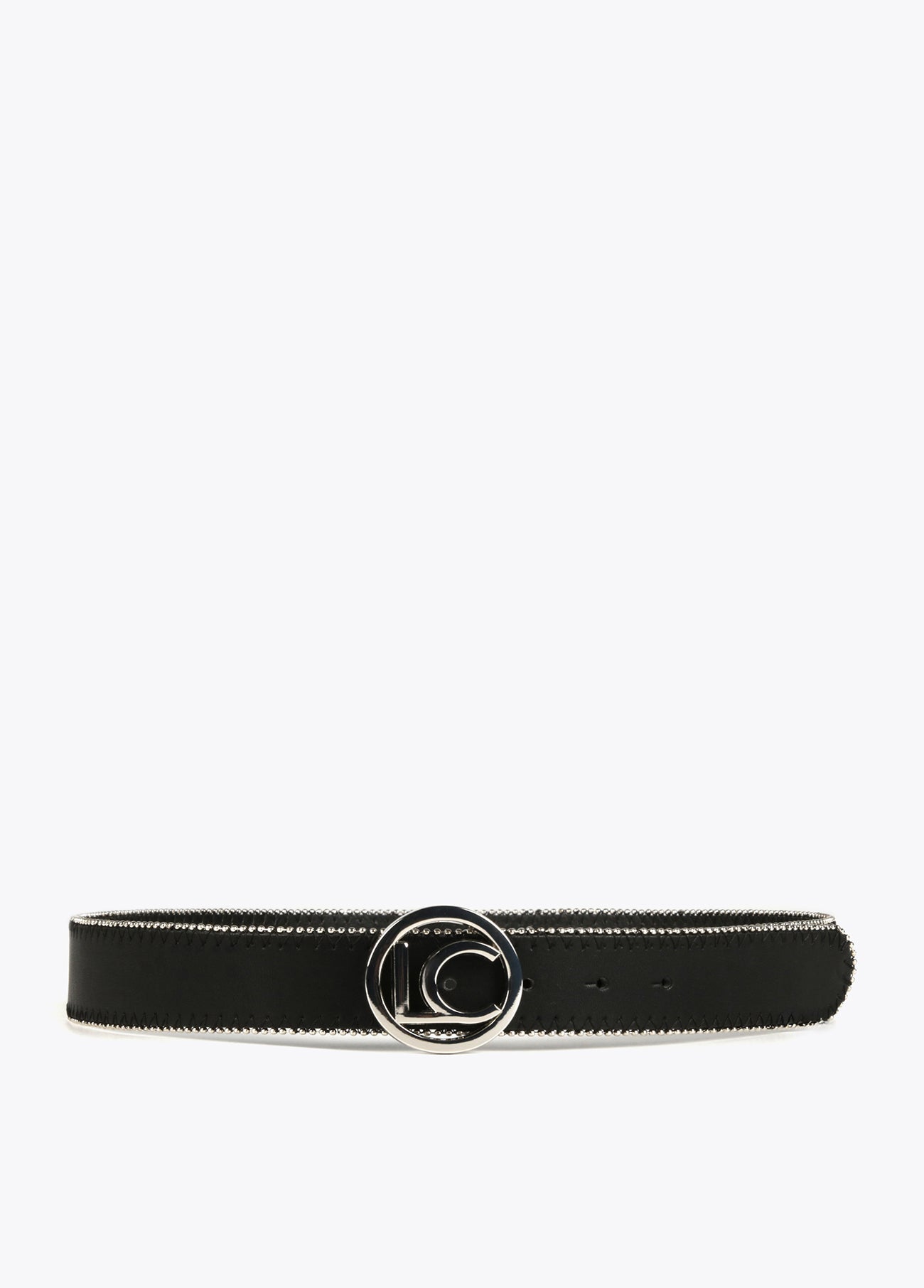 Belt with gold-toned trim