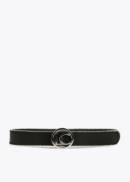 Belt with gold-toned trim