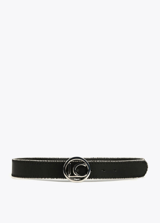 Belt with gold-toned trim