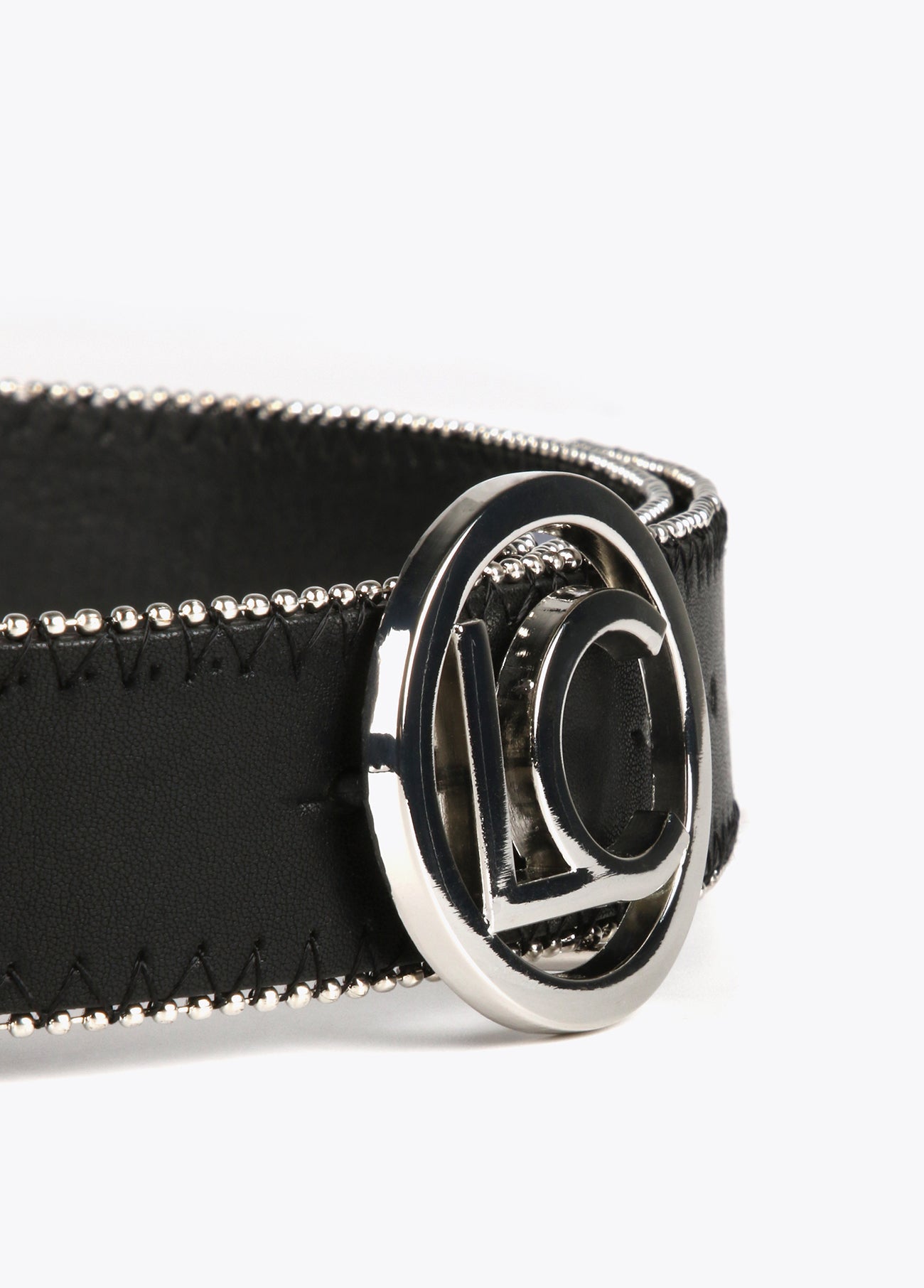 Belt with gold-toned trim