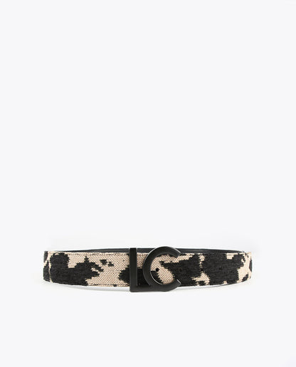Reversible animal print belt