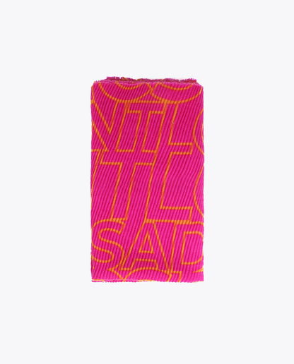 Pleated logo scarf