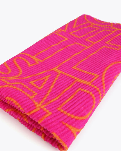 Pleated logo scarf