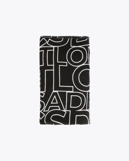 Pleated logo scarf