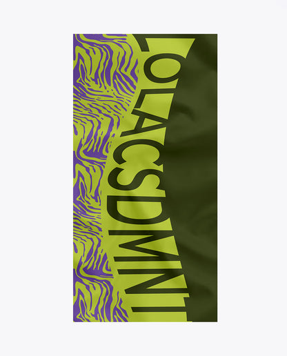 Maxi logo and animal print scarf