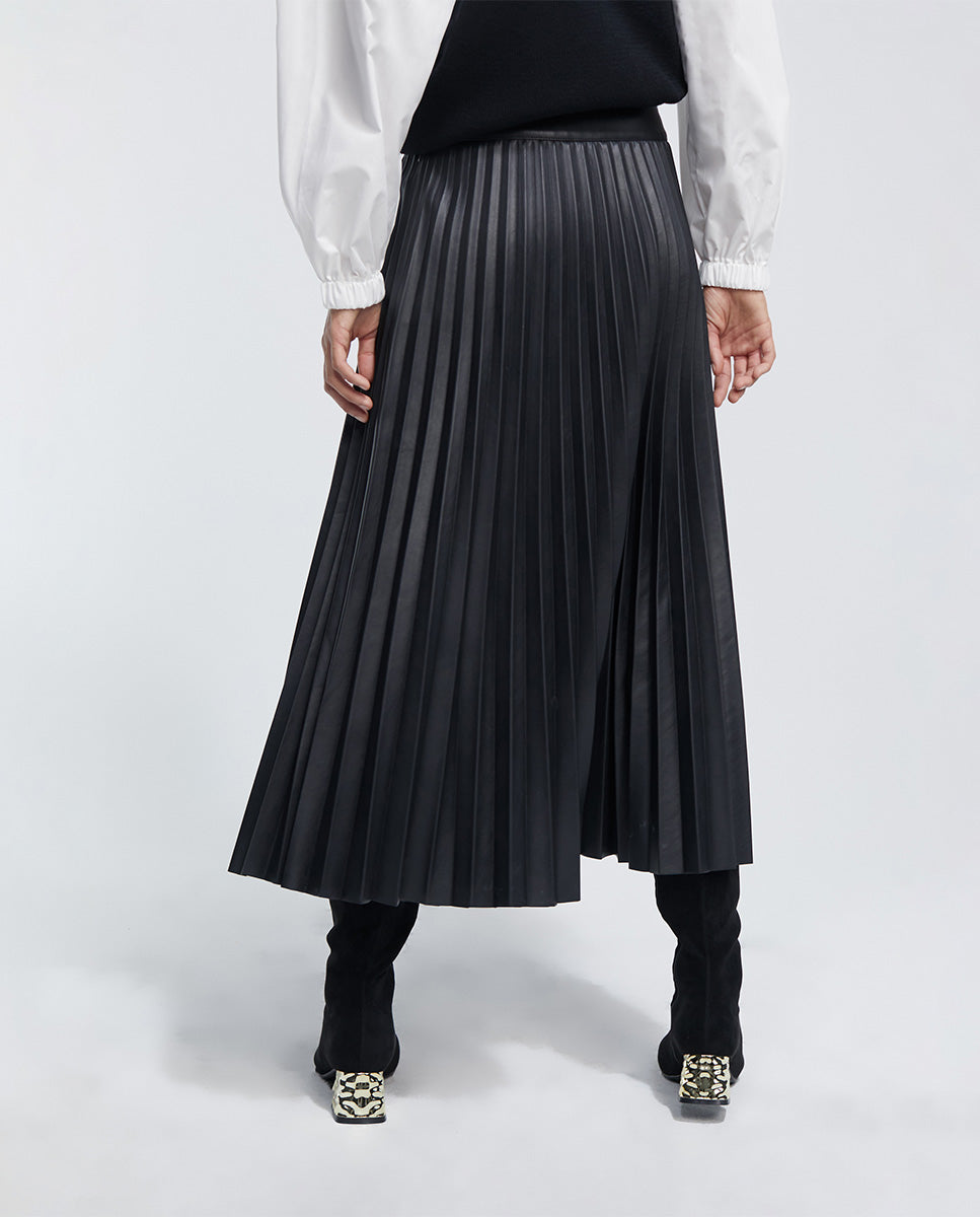 Faux leather skirt