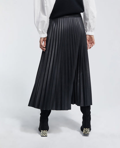 Faux leather skirt