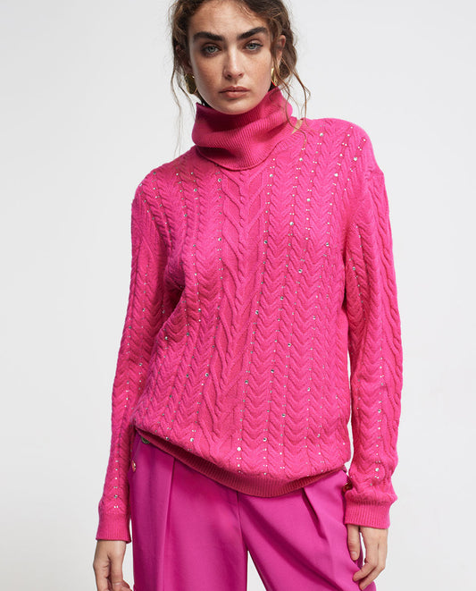 Sweater with diamanté detail