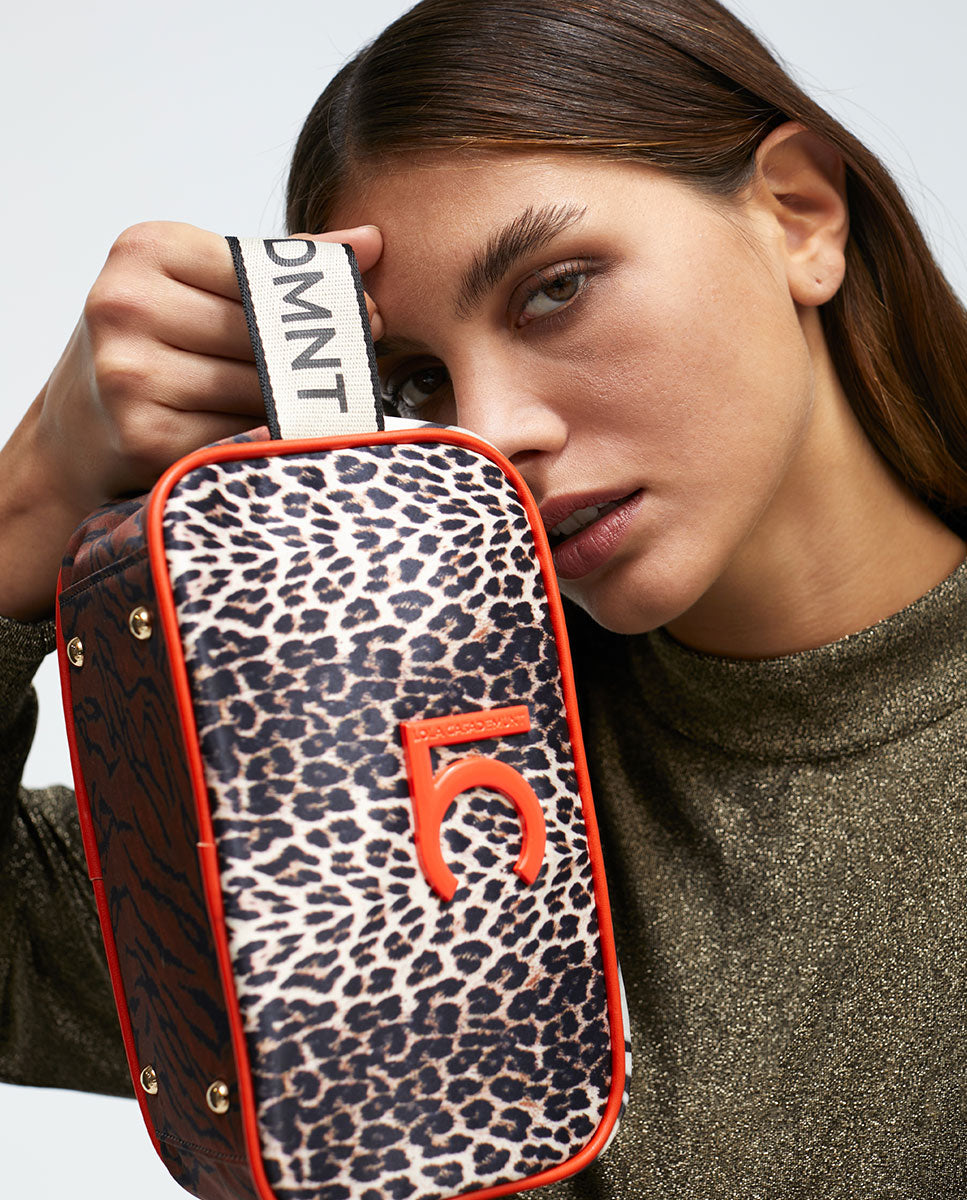 Animal print toiletry bag