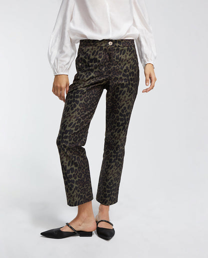 Animal print trousers
