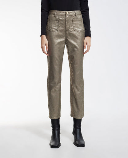 Animal print trousers