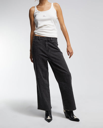 Jeans with diamanté detail