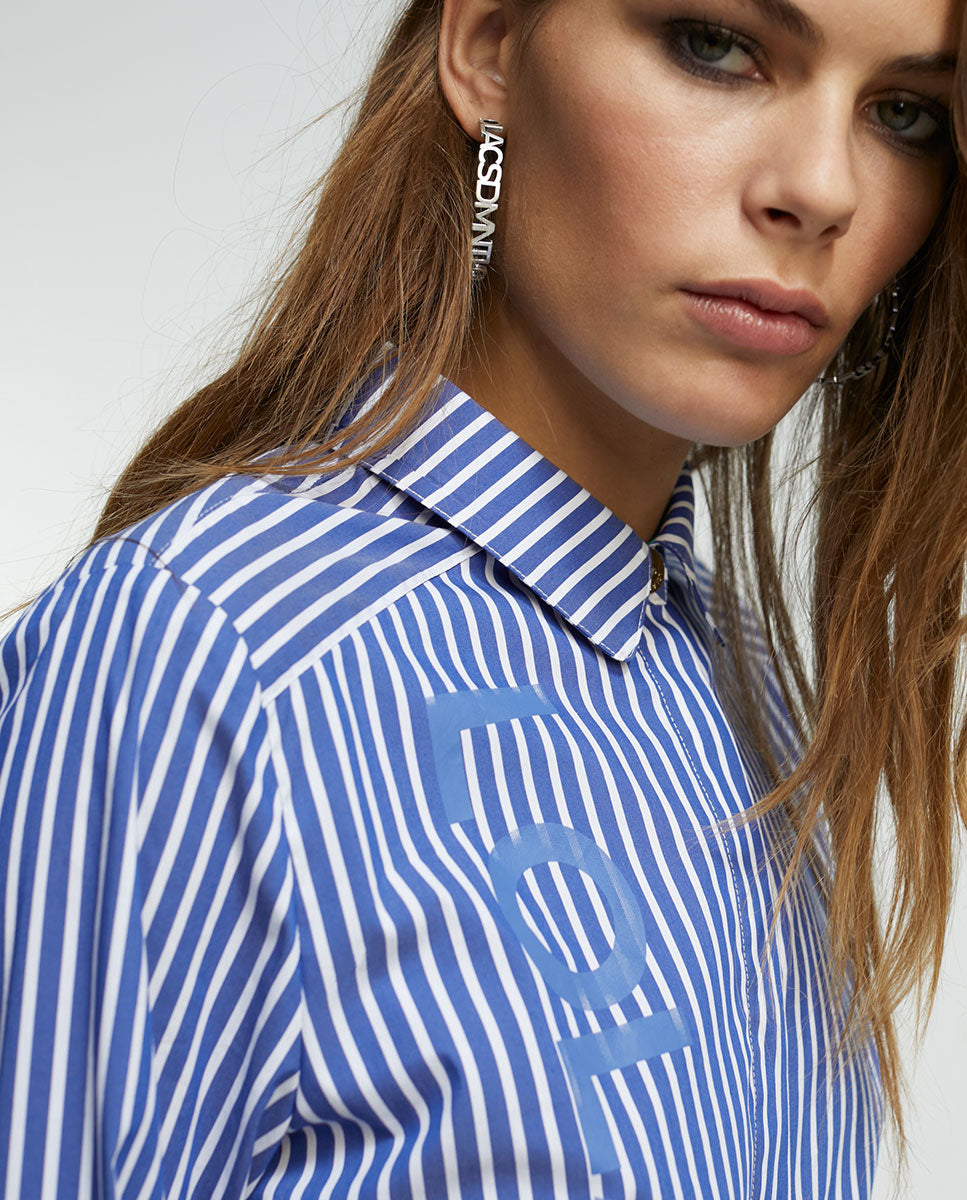 Striped shirt with logo