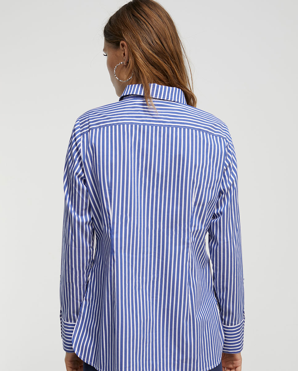 Striped shirt with logo