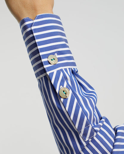 Striped shirt with logo