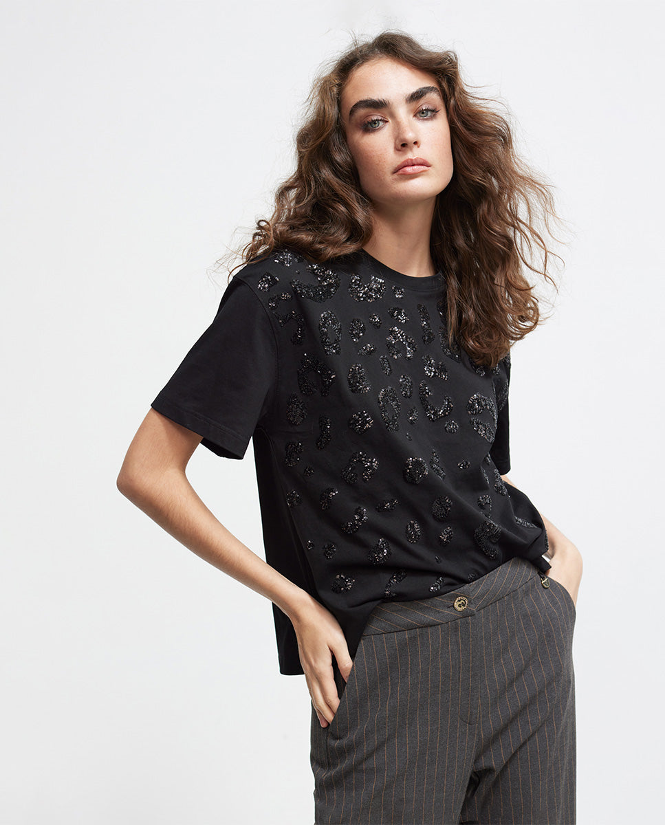 Sequinned T-shirt