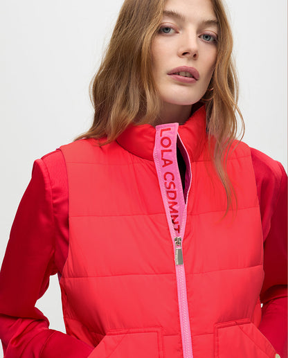 Padded Short Vest with Contrasts